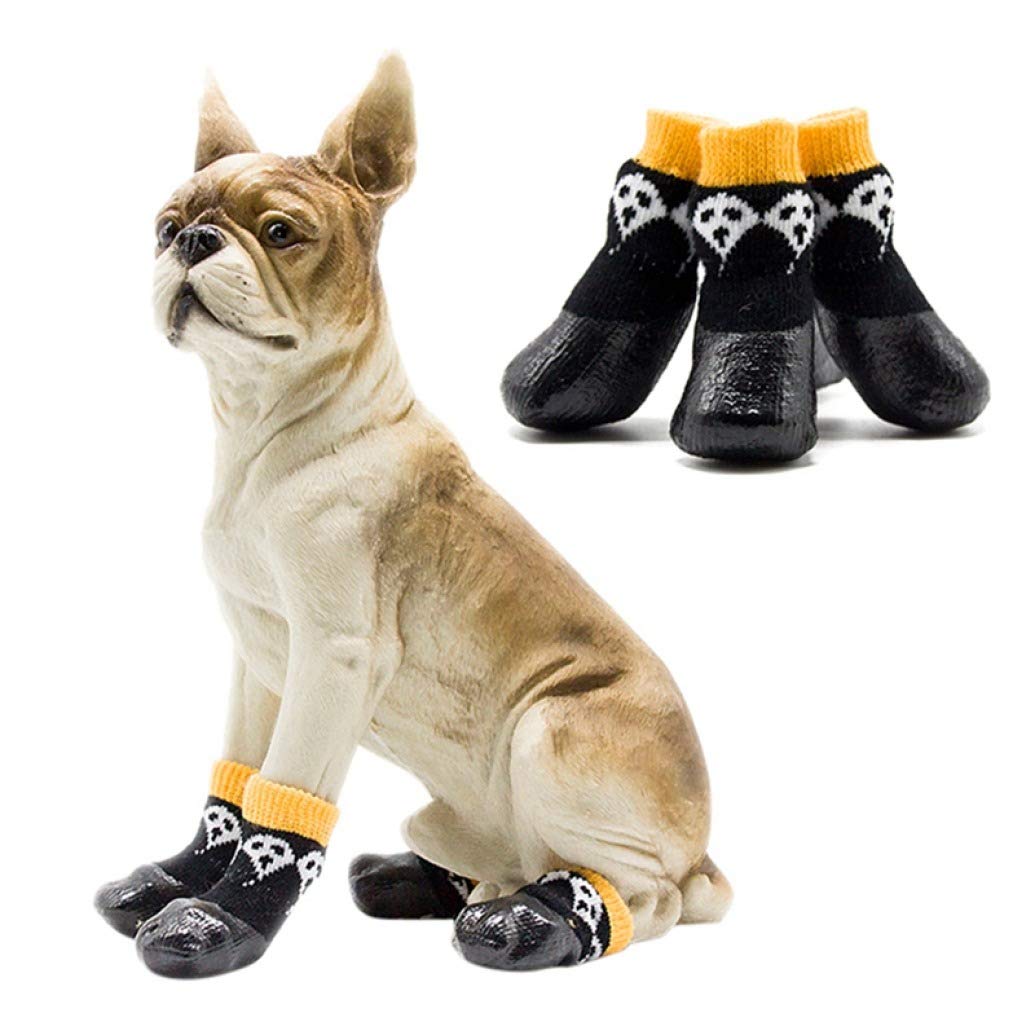 **Non-Slip Dog Boots with Adjustable Straps - Waterproof Paw Protectors for Small & Large Dogs - Indoor & Outdoor Use for Walking, Hiking & Snow Protection**