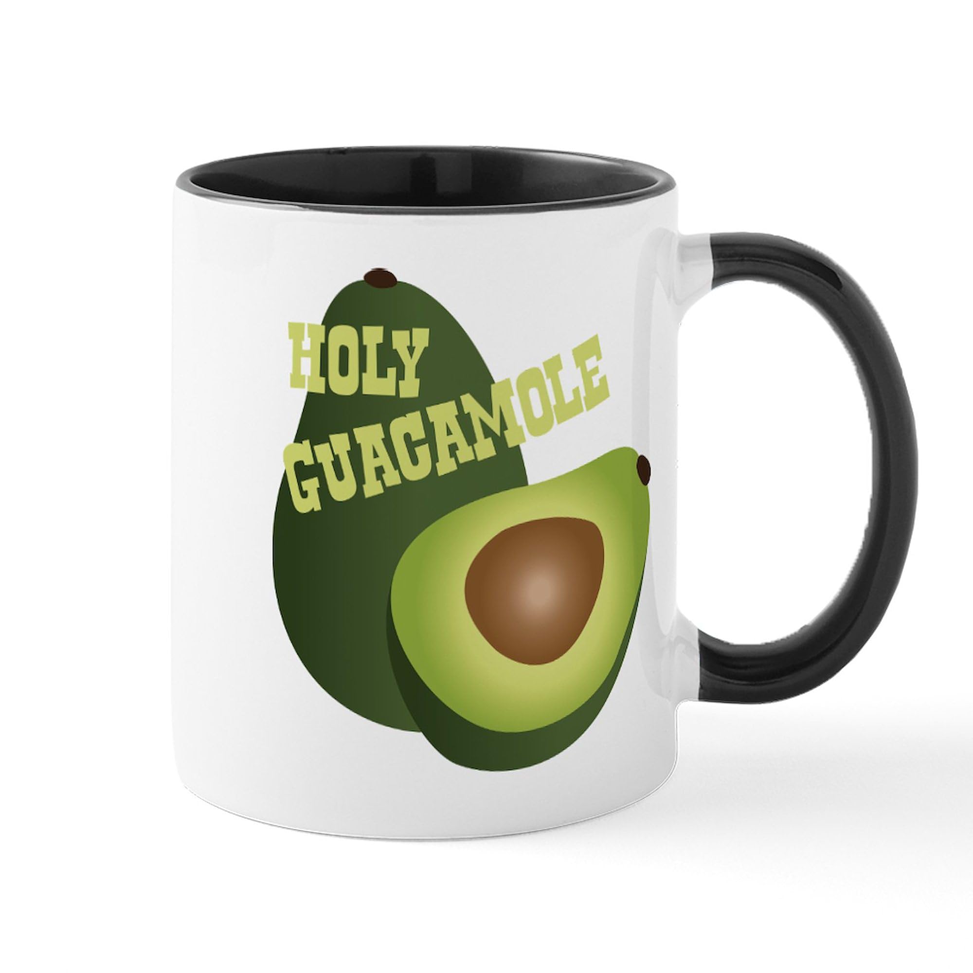 HOLY GUACAMOLE 11 oz (325 ml) Ceramic Coffee Mug - Funny Novelty Gift for Avocado Lovers, Perfect for Home, Office & Coffee Breaks