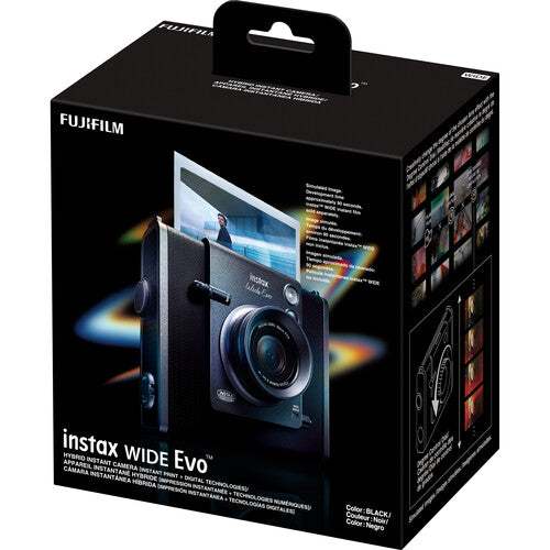 Fujifilm Instax Wide EVO Instant Camera - Black | High-Quality Instant Film Photography | Perfect for Parties, Travel & Memory Keeping