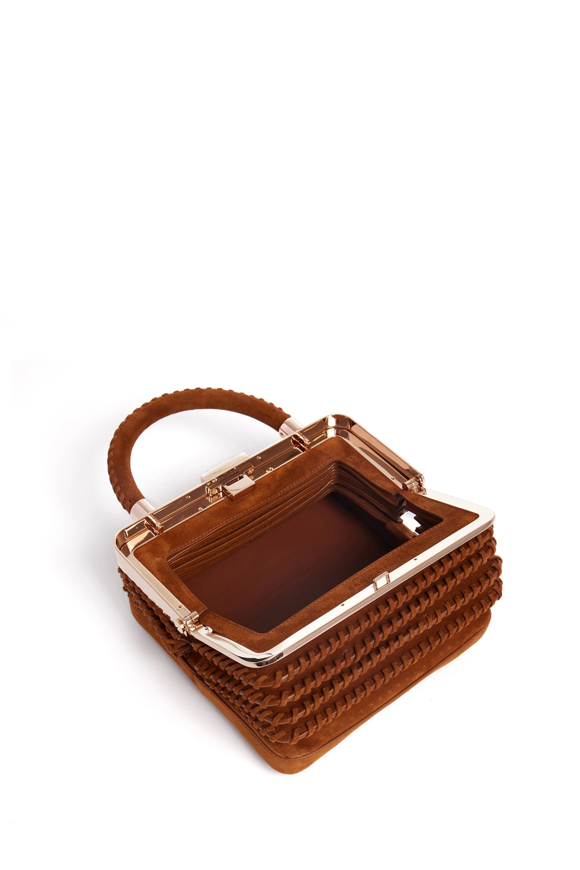 Whipstitch Diana Bag in Cognac Suede - Premium Leather Crossbody Purse for Women | Perfect for Work, Travel & Everyday Use