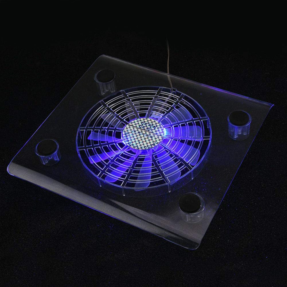 Ultra Quiet USB Laptop Cooling Pad with 6 RGB LED Fans - Adjustable Ergonomic Stand for Gaming Laptops, PS3, PC (Ideal for Gaming, Office Work & Long Computing Sessions)