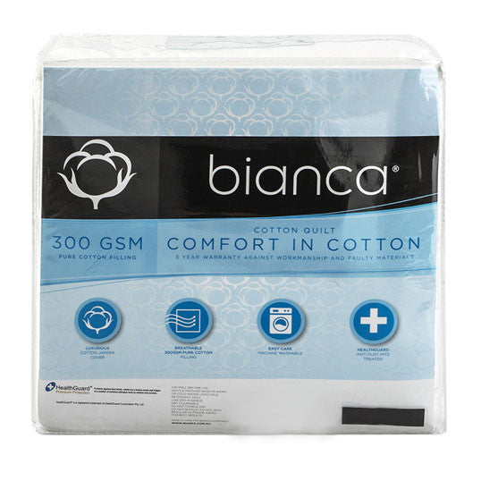 Breathable Cotton Summer Quilt / Doona 300GSM for Double Bed | Lightweight & Cooling Bedding for Hot Sleepers | Perfect for Warm Nights, Guest Rooms & Vacation Homes
