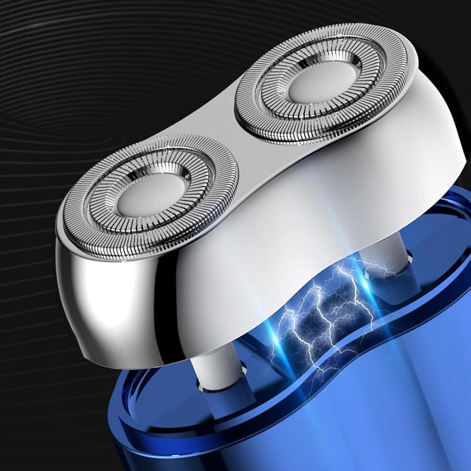 Quatreey Mini Dual-Head Electric Shaver for Men - Portable USB Rechargeable Waterproof Travel Razor - Perfect for Business Trips, Gym & Daily Grooming (Blue)