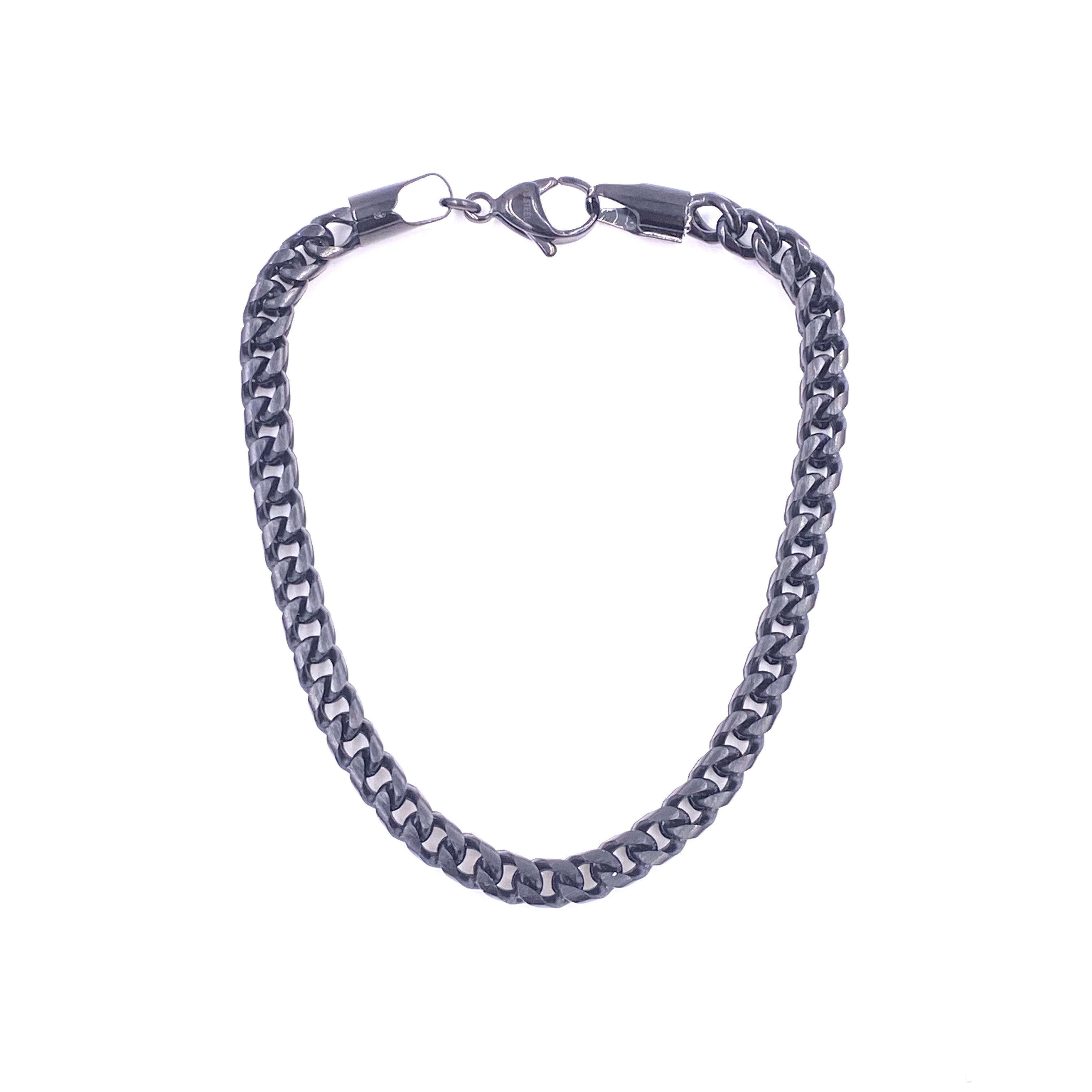 Ashley Gold Stainless Steel Oxidized Box Link Bracelet for Women - Elegant Fashion Jewelry Gift for Birthday, Anniversary & Special Occasions