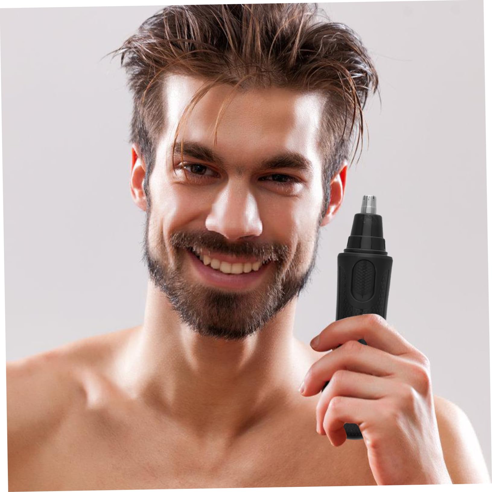 FOMIYES Electric Nose Hair Trimmer for Men - Rechargeable Stainless Steel Facial Grooming Tool with ABS Body, Mustache & Beard Trimmer - Perfect for Travel, Home & Professional Grooming Kits