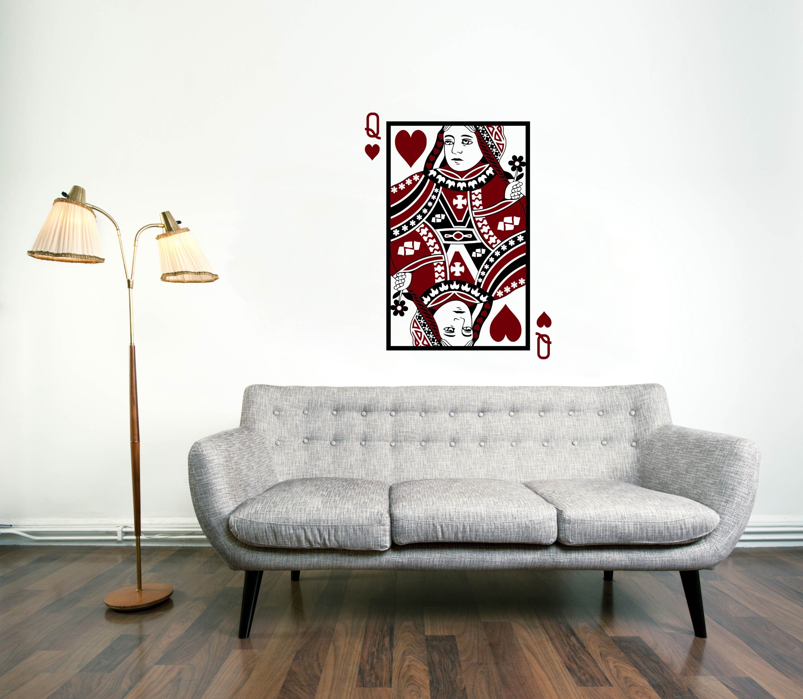 Queen of Hearts Playing Card Wall Decal - 26