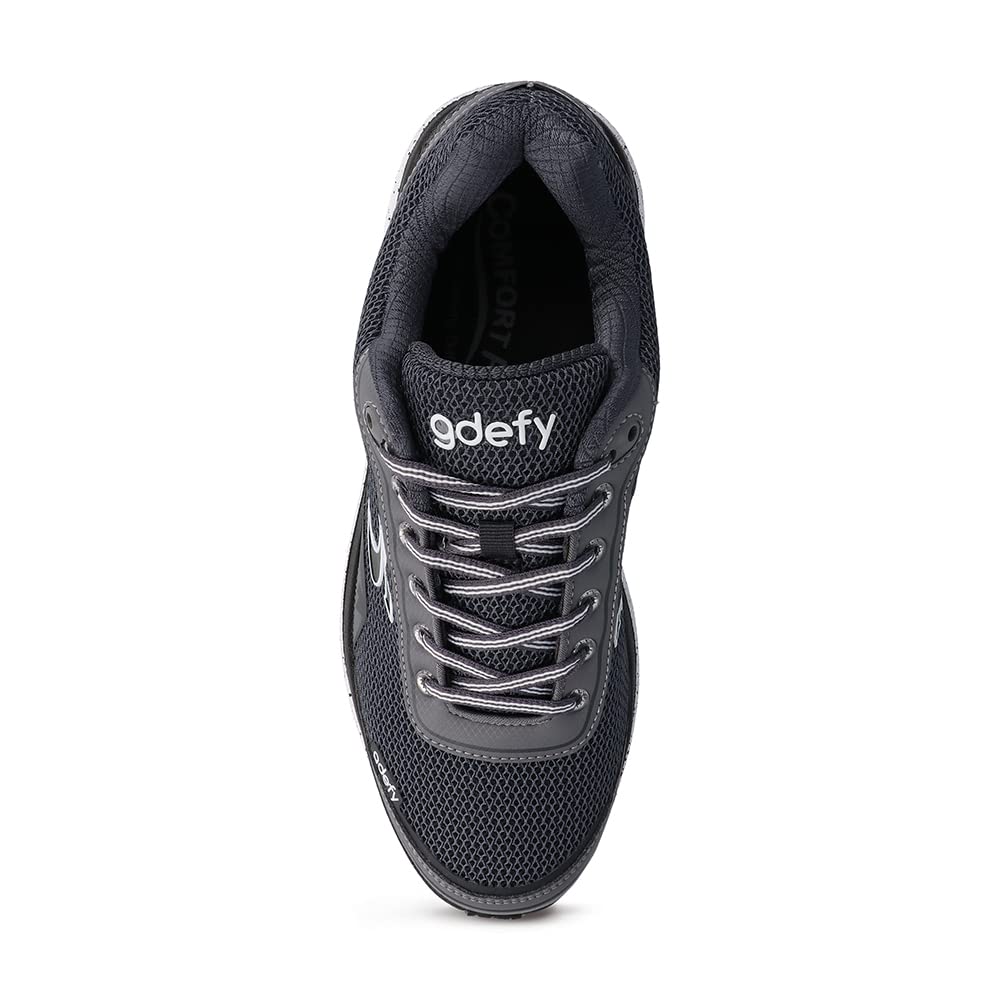 G-defy Mighty Walk Men's Orthopedic Shoes - Wide Width Arch Support for Walking, Running & Standing - Diabetic Foot Pain Relief with Free Custom Orthotics (A5500) - Ideal for Work, Travel & Daily Comfort