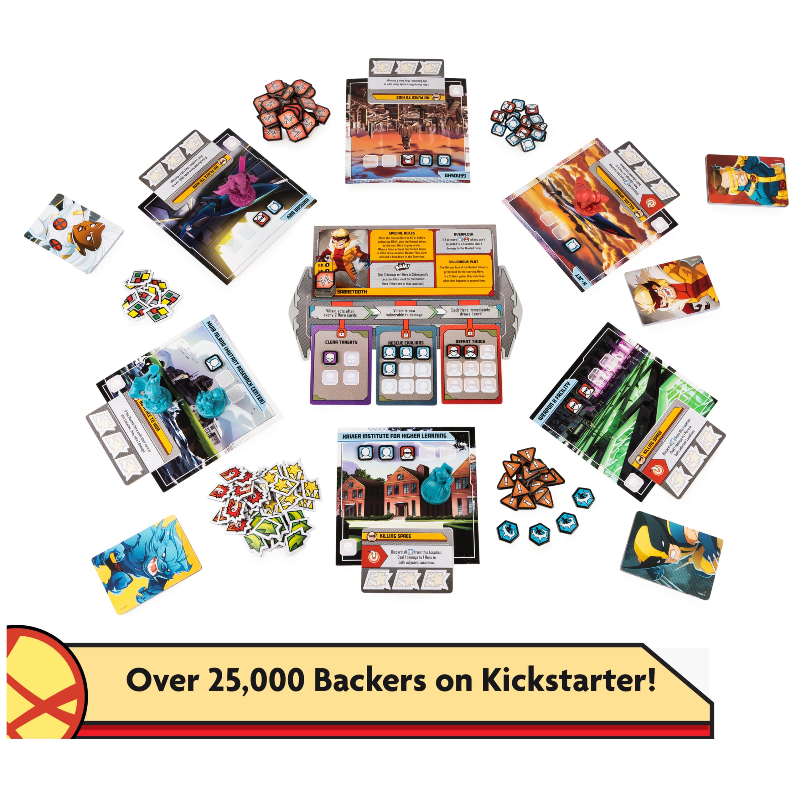 Spin Master Games Marvel United: X-Men Strategy Board Game with Collectible Figurines - 1-5 Players for Adults & Teens Age 14+ | Perfect for Marvel Fans, Game Nights & Superhero-Themed Parties