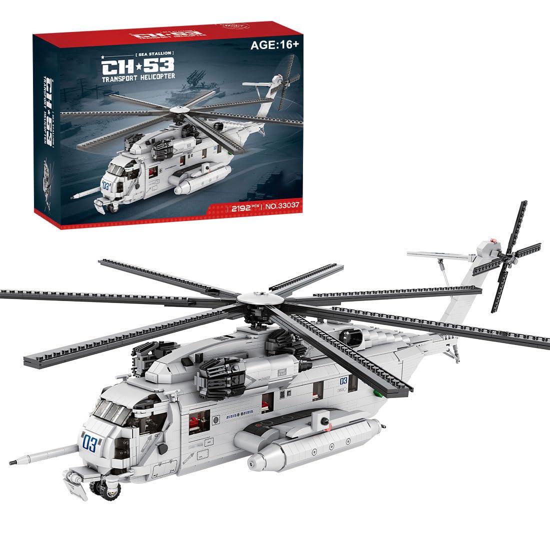LEGO Technic 1/35 Scale CH-53E Super Stallion Military Building Kit - 2192PCS Advanced Model Set for Adults - Perfect for Collectors, Display & STEM Education