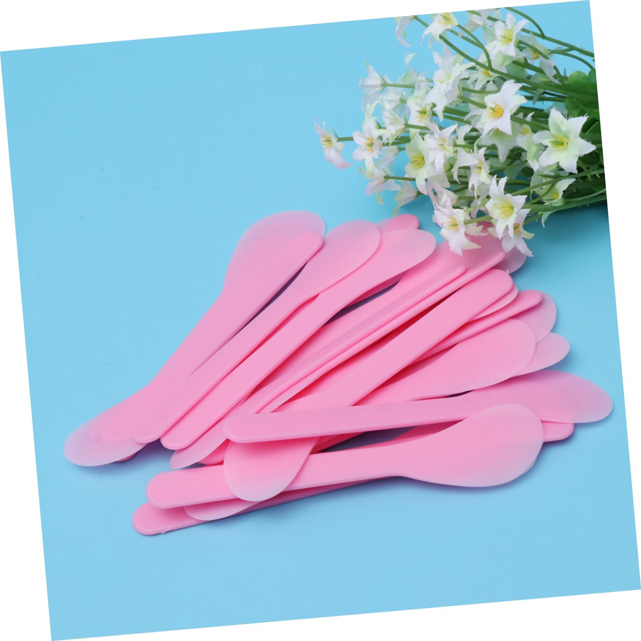 100pcs Pink Cosmetic Spatulas - Reusable Makeup Spatula Tools for Creams, Lotions & Skincare - Perfect for DIY Beauty, Salon & Home Use