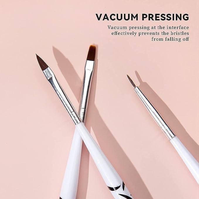 BANIRA Professional Acrylic Nail Art Brush Set - Detailing, Striping & Blending Tools for UV Gel Nails, Flower Design Pen Kit | Perfect for Salon, Home Manicure & Nail Art Enthusiasts
