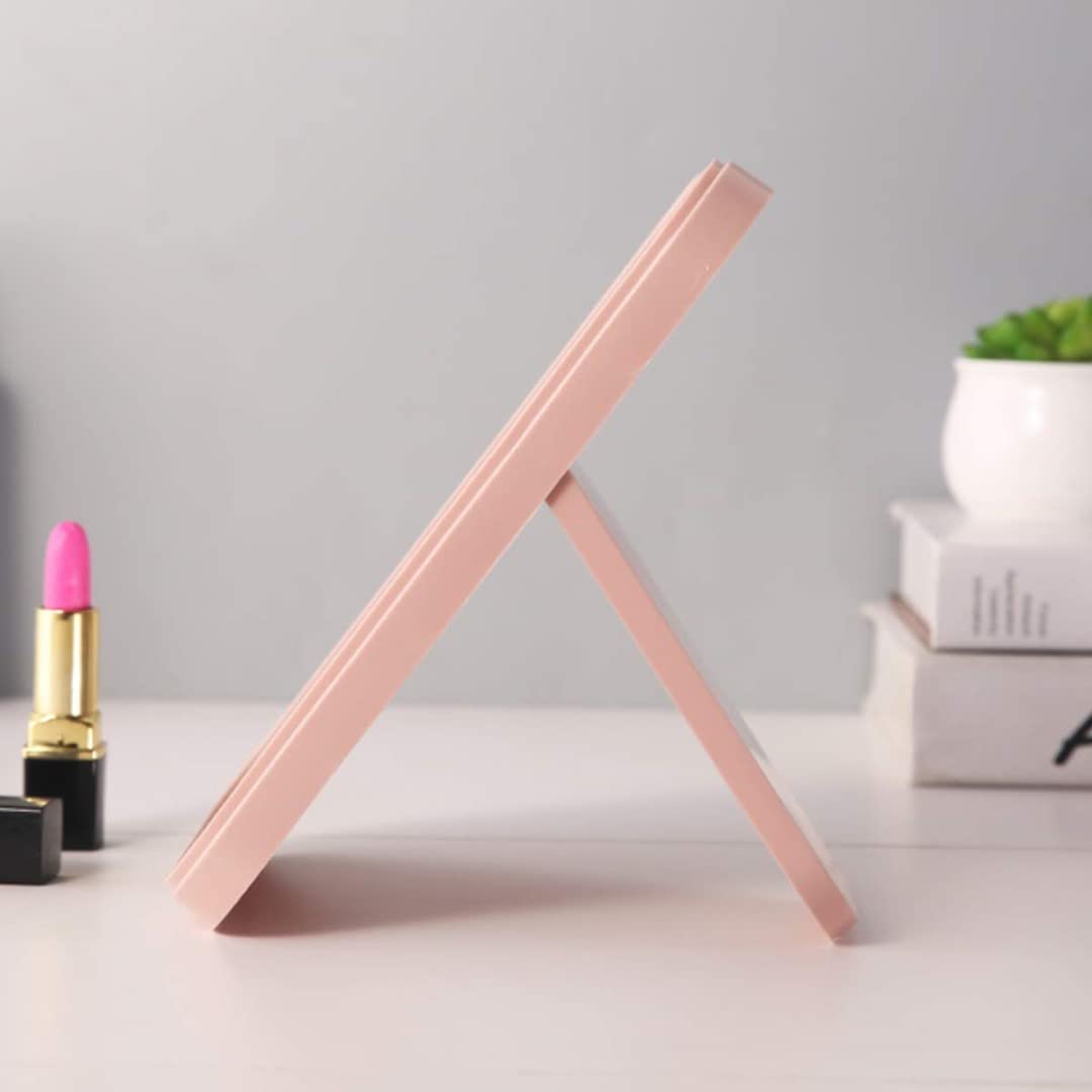 ONICORN® Portable Desktop Makeup Mirror with Adjustable Stand - Foldable Vanity Mirror for Women, Travel & Home Use - Pink Princess Cosmetic Mirror for Makeup, Skincare & Hair Styling
