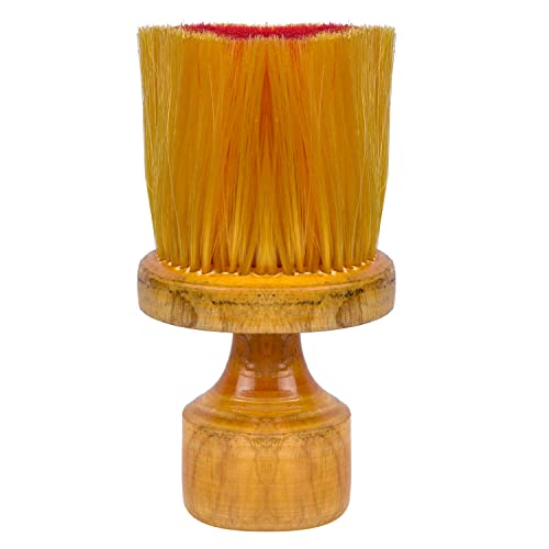 Professional Doberyl Neck Duster Brush for Hair Cutting - Soft Nylon Bristles with Wooden Handle - Perfect for Barbers, Salon Stylists & Home Grooming - Removes Hair Clippings & Refreshes Skin After Haircuts