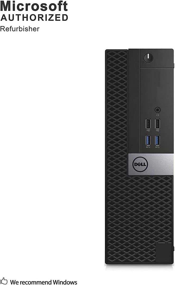 Refurbished Dell OptiPlex 5050 SFF Desktop PC - Intel Core i7-7700 Processor (Up to 4.2GHz), 32GB DDR4 RAM, 1TB NVMe SSD + 2TB HDD, WiFi 6 (AX200), Bluetooth, Windows 10 Pro - Dual Monitor Support with Wireless Keyboard & Mouse - Perfect for Home Office, Business Workstations & Gaming Setups