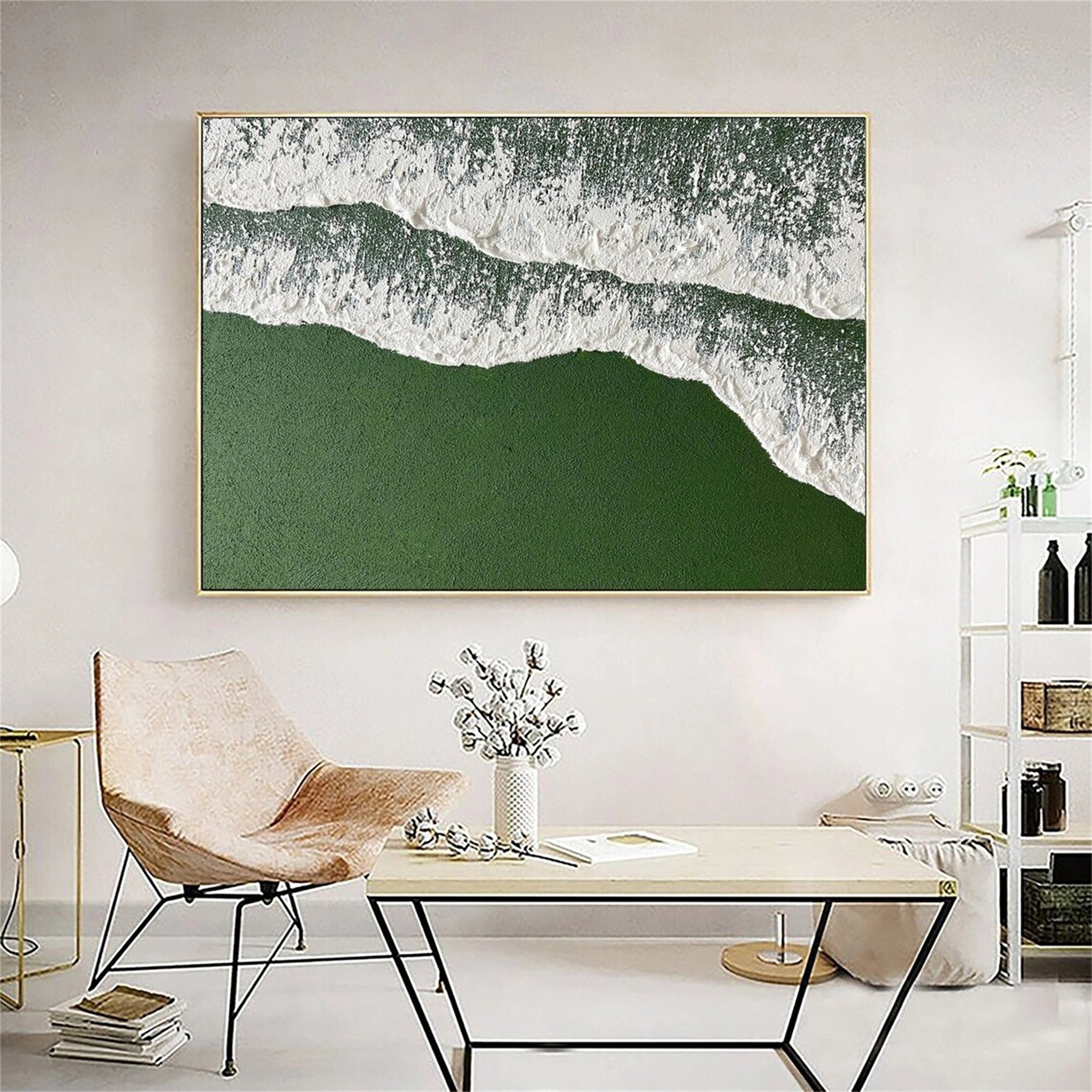 Ocean and Sky Painting #OS 092 - Handmade Canvas Wall Art for Home & Office Decor - Perfect for Living Room, Bedroom or Office Wall Decoration