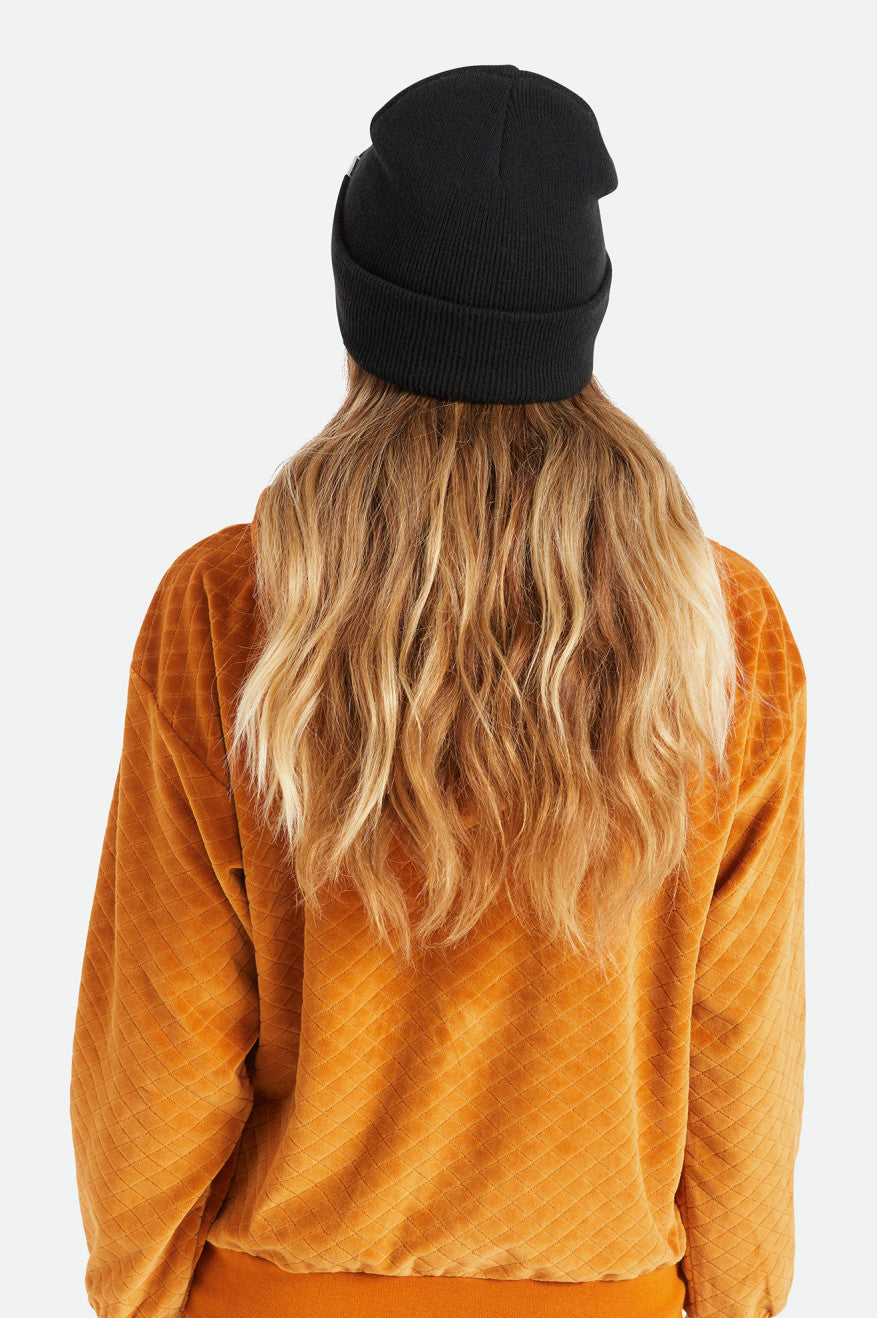 Harbor Beta Watch Cap Beanie - Soft Winter Knit Hat for Men & Women - Black - Perfect for Outdoor Activities, Skiing, and Cold Weather Protection