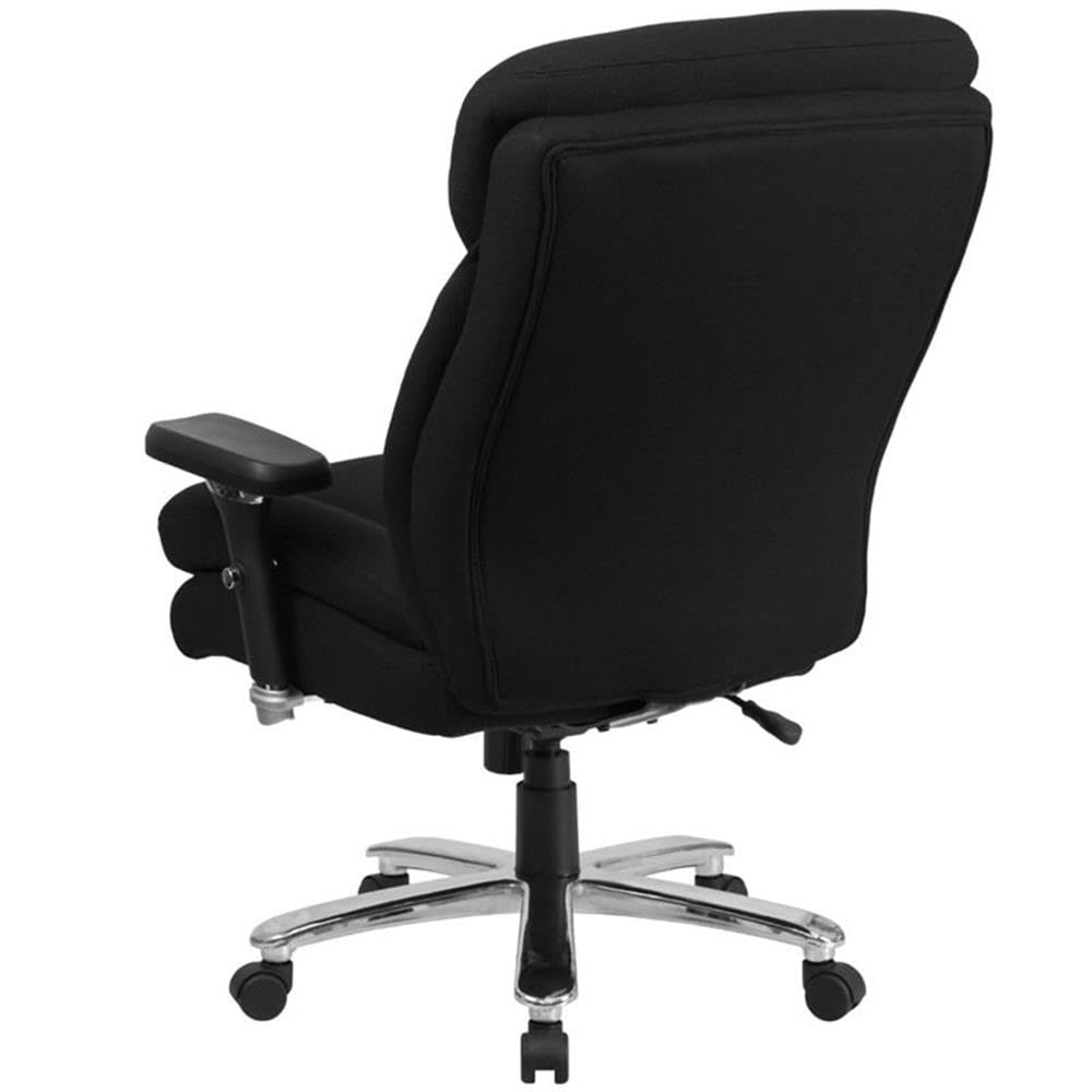 UrbanPro Big and Tall Fabric Swivel Office Chair - Ergonomic Executive Chair with Adjustable Height & Lumbar Support, Black - Perfect for Home Office, Gaming, and Workspace Comfort