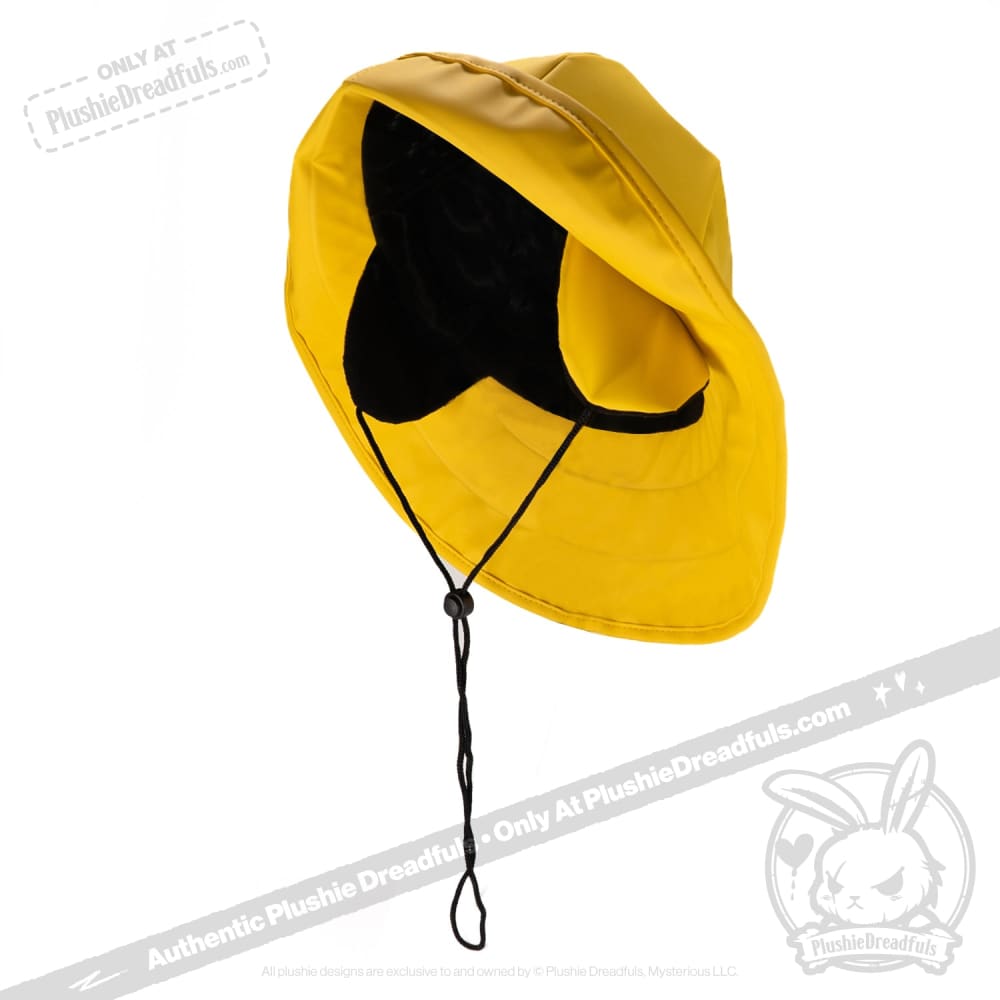 Plushie Dreadfuls Emotional Downpour Yellow Rain Hat - Soft Plush Stuffed Animal with Cute Rain Hat for Comfort, Anxiety Relief & Emotional Support | Perfect Gift for Kids & Adults for Rainy Days, Therapy & Cuddling