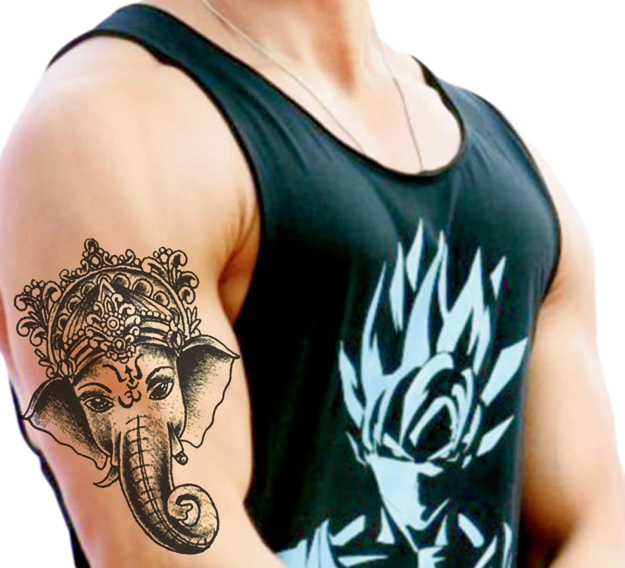 Waterproof 3D Realistic Temporary Tattoo Stickers for Men, Women, Boys & Girls - Flowers, Butterflies, Stars, Angels, Wolves & Armband Designs (21X15 cm) | Perfect for Parties, Halloween, Cosplay & Body Art