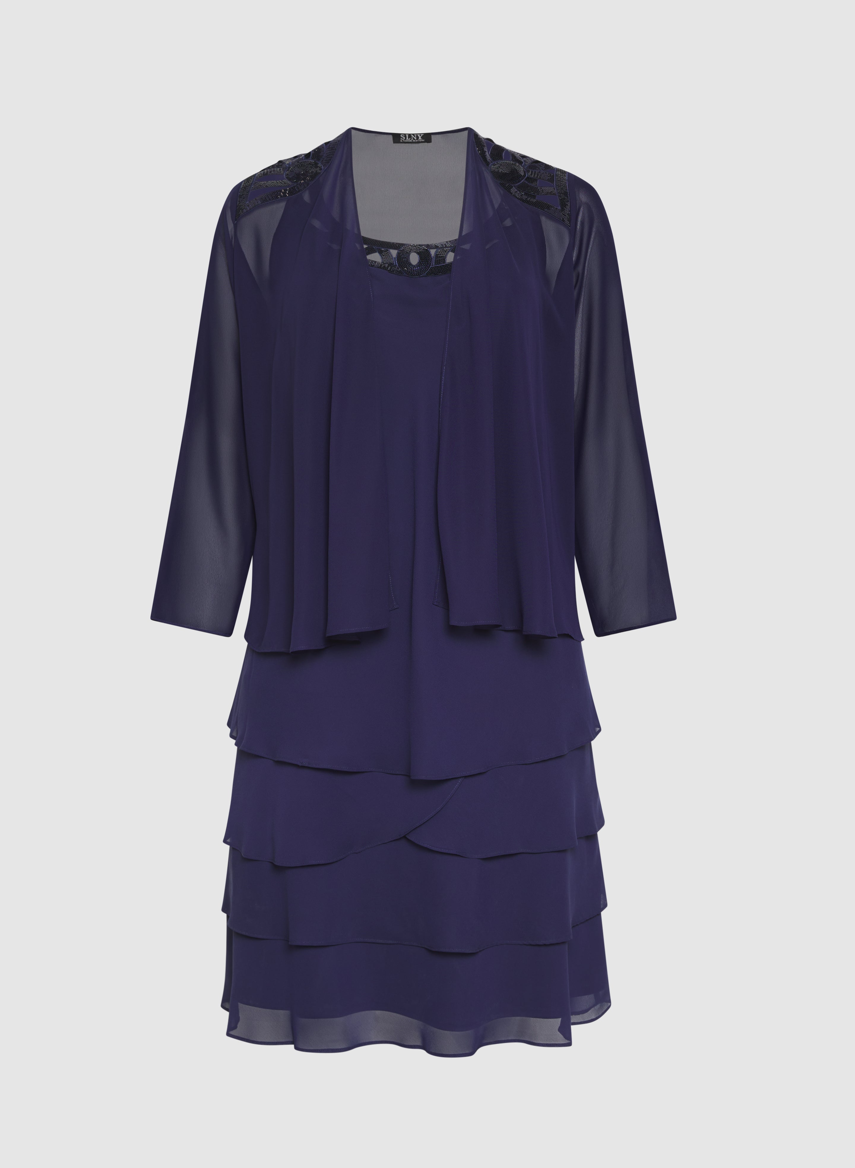 Elegant Chiffon Jacket and Dress Set for Women - Lightweight & Stylish Outfit for Spring, Summer, and Special Occasions
