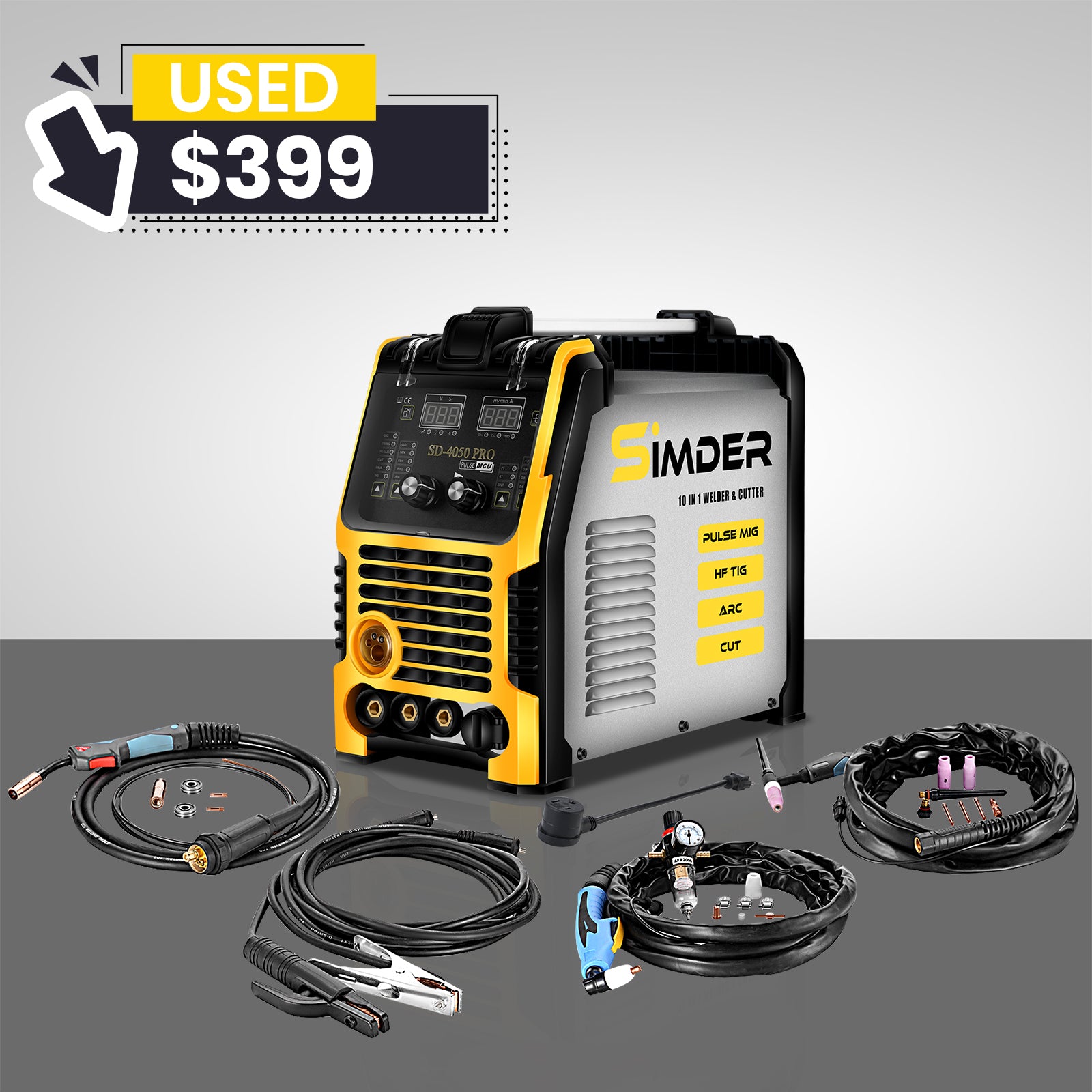 SSimder SD 4050 PRO 10-in-1 Aluminum Welder & Cutter Kit - Professional Portable Welding Machine for DIY, Home Repair & Metal Fabrication - Perfect for Automotive, HVAC & Construction Projects