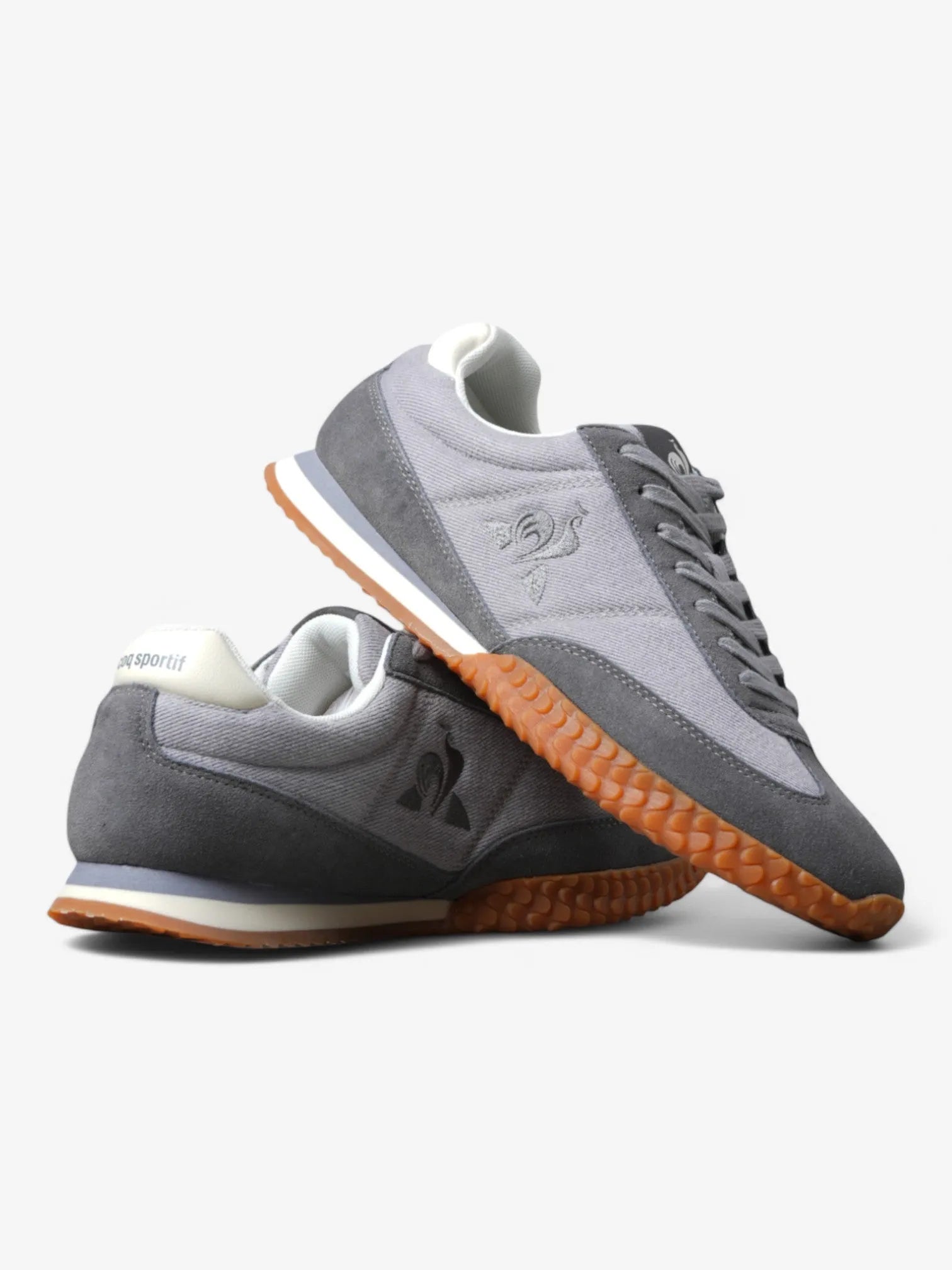 Le Coq Sportif Veloce Action Sneakers - Light Gray/Beige Running Shoes for Men | Comfortable Athletic Footwear for Jogging, Gym & Casual Wear
