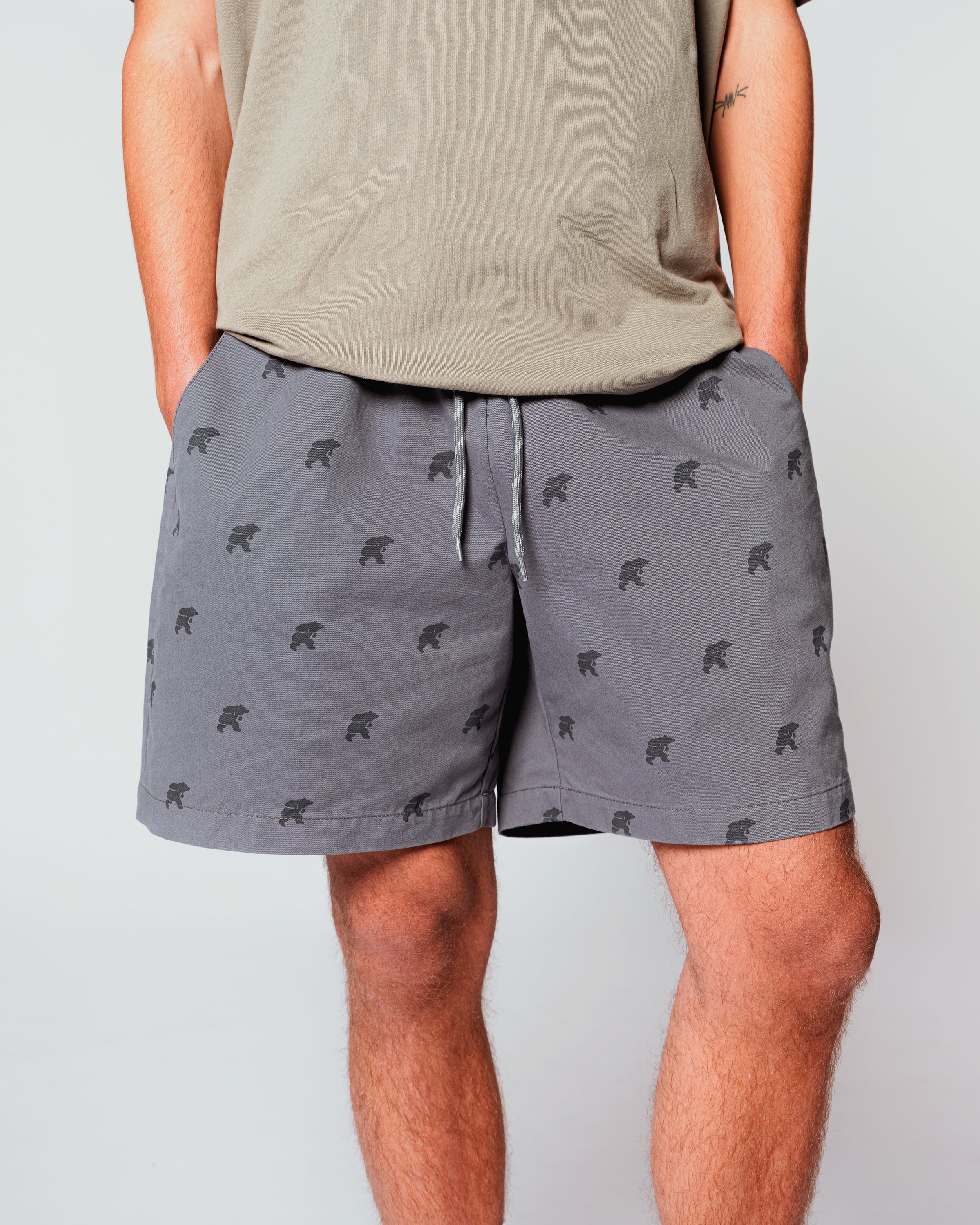 TRAMPAS SHORTS for Men - Stormy Weather & Turbulence Design - Comfortable & Stylish Casual Shorts for Outdoor Activities, Beach, and Summer Wear