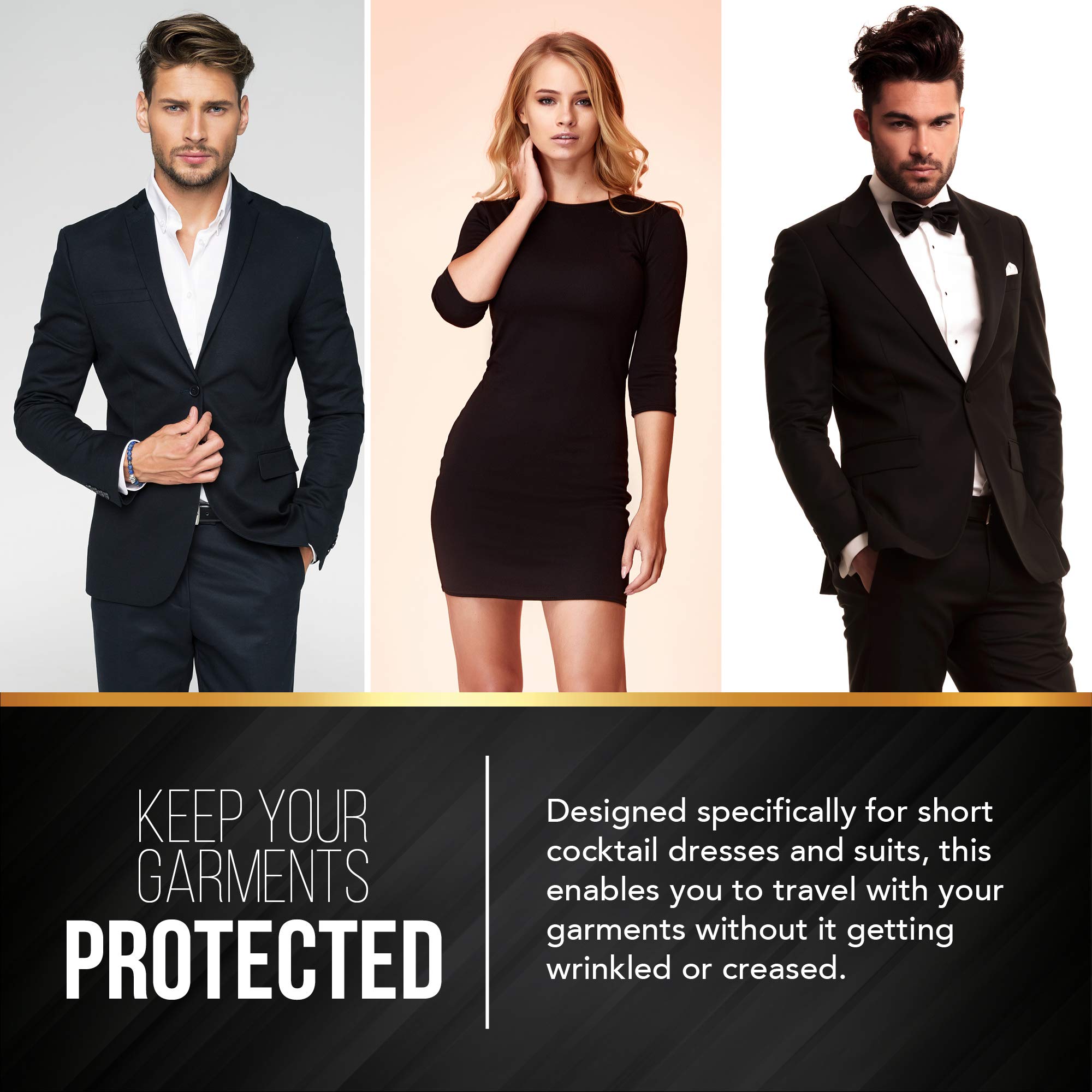 Premium White Suit, Dress & Gown Garment Travel Bags - 54
