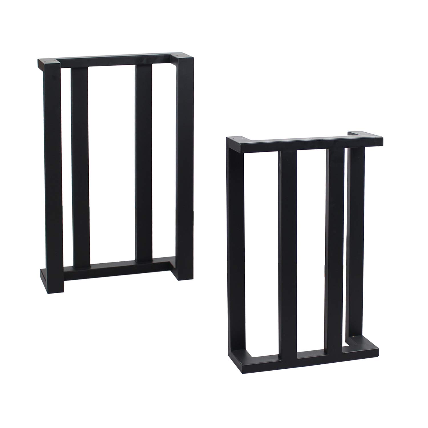 MBQQ 2-Pack Rustic C-Shaped Metal Table Legs - Heavy Duty Industrial Style Furniture Legs for DIY Desks, Dining Tables & Benches (28