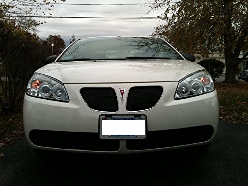 Xtune LED Halo Headlights for Pontiac G6 2005-2008 - Black/Clear Lens - High Performance Replacement Headlights for Night Driving & Car Customization