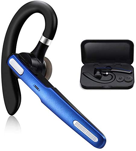 COMEXION Bluetooth Headset Wireless Earpiece V5.0 with Noise Canceling Mic - Hands-Free Stereo Earphones for iPhone & Android - Perfect for Driving, Business Meetings & Office Work