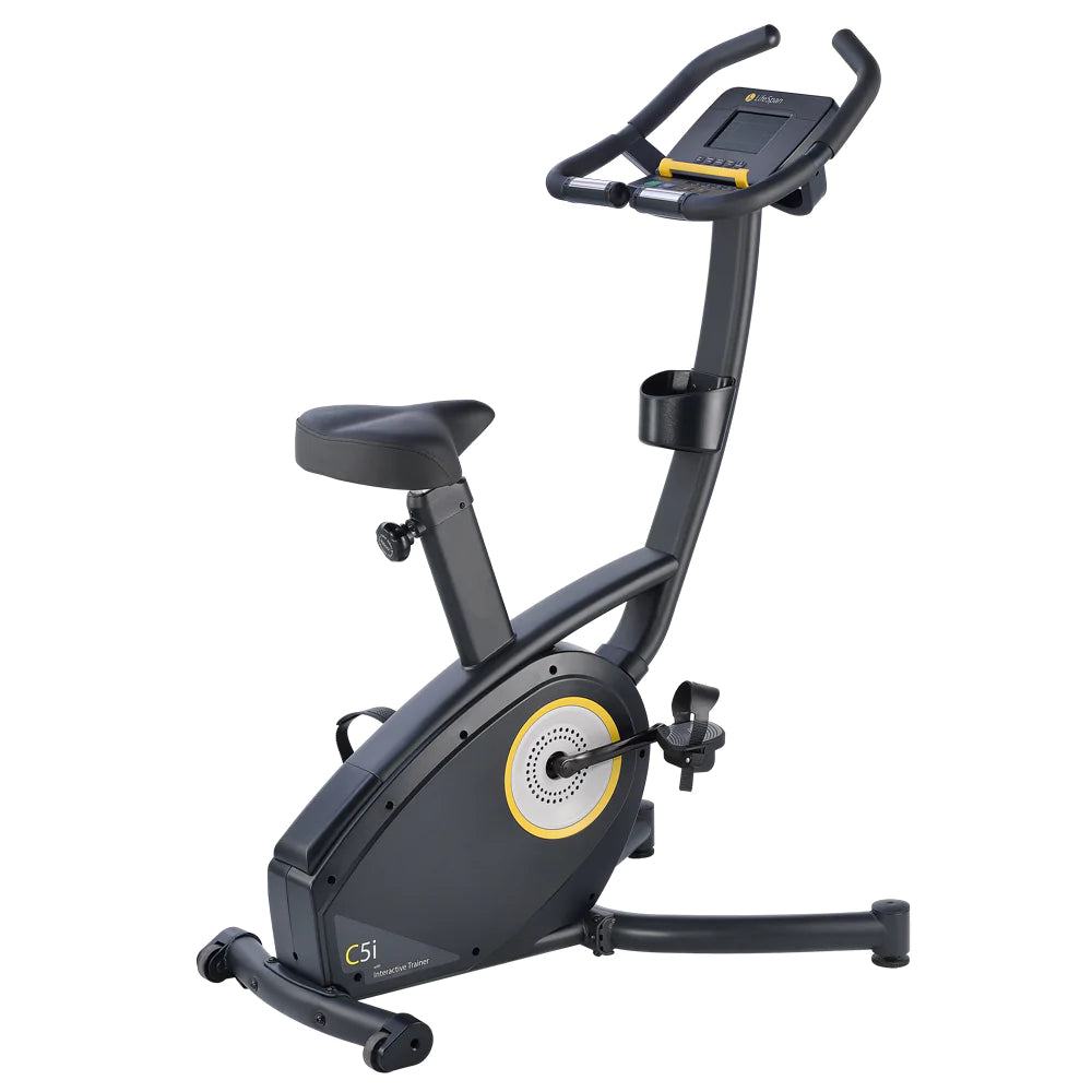 Lifespan C5i Upright Exercise Bike for Home Gym - Cardio Workout Equipment for Weight Loss & Fitness Training - Perfect for Small Spaces & Apartment Workouts