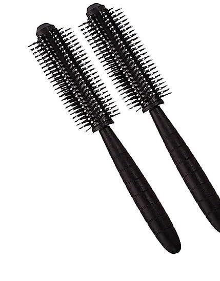 Professional Unisex Round Roller Hair Brush & Comb Set for All Hair Types (2-Piece) - Perfect for Styling, Detangling & Salon-Quality Blowouts at Home