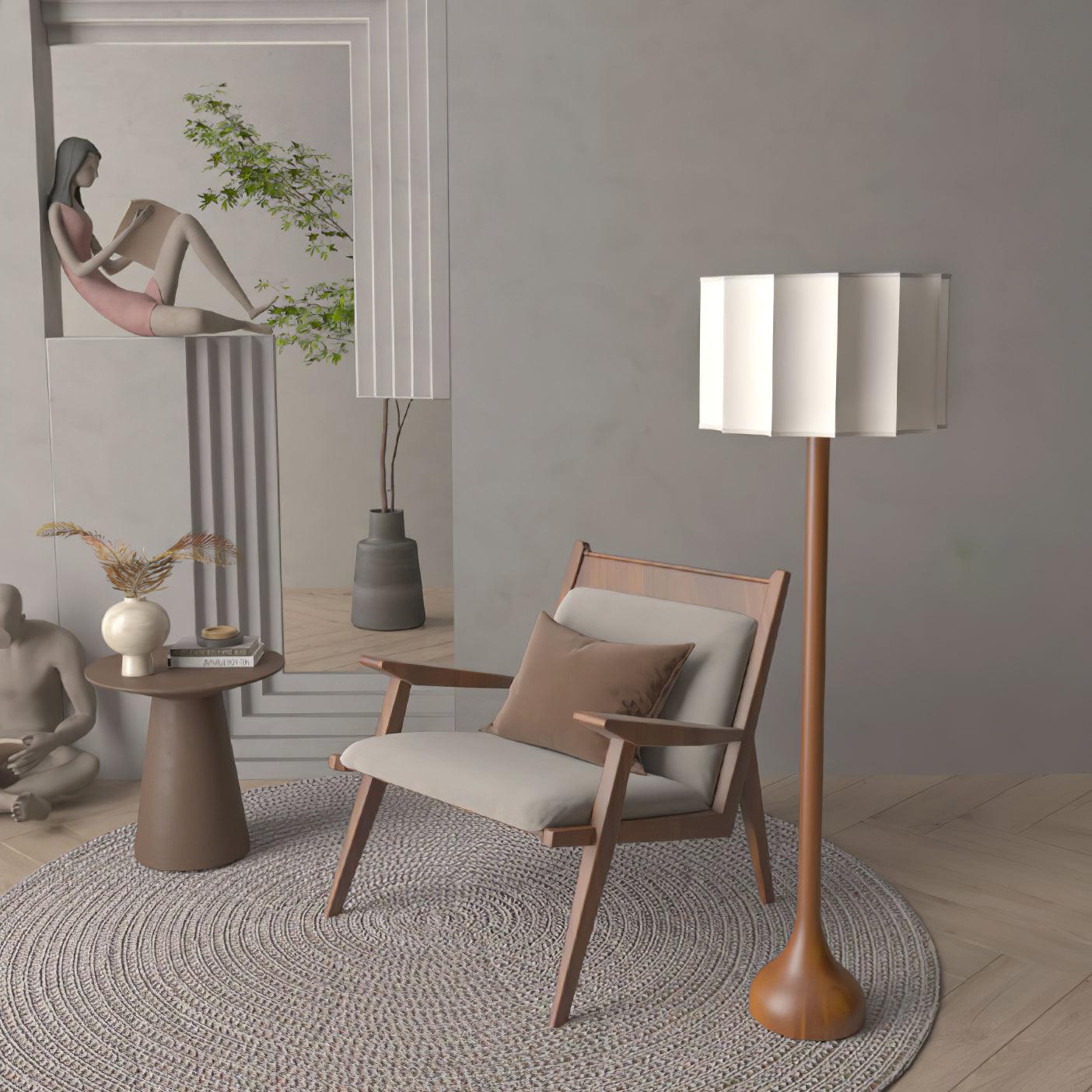 Portillo Modern Floor Lamp with Adjustable Height - Bright LED Standing Light for Living Room, Bedroom, or Office - Perfect for Reading, Working, and Relaxing