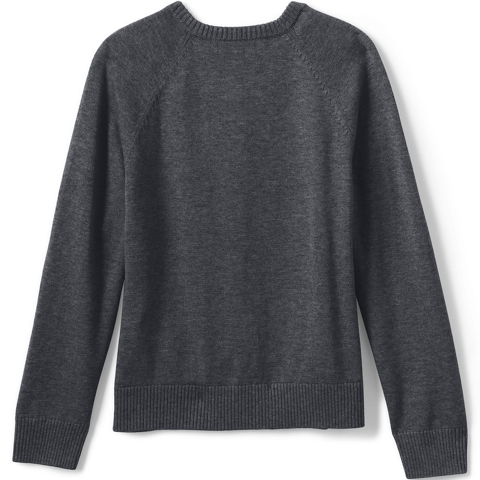 Lands' End Girls' Cotton Modal Cardigan Sweater for School Uniforms - Soft & Comfortable Layering for Classrooms & Cool Weather