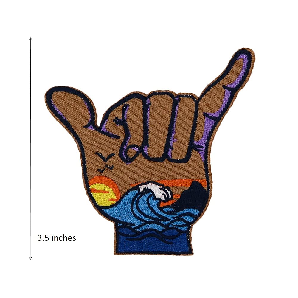 Enjoy The Journey Surfing Van Iron On Embroidered Patches for Outdoor Travel, Camping & Backpacking - DIY Customization for Jackets, Hats & Bags