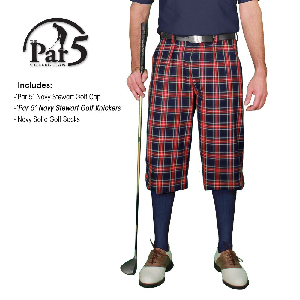 Men's Plaid Matching Golf Cap & Socks Set - Stewart Collection - Perfect for Golf Outings, Casual Wear & Sporty Style