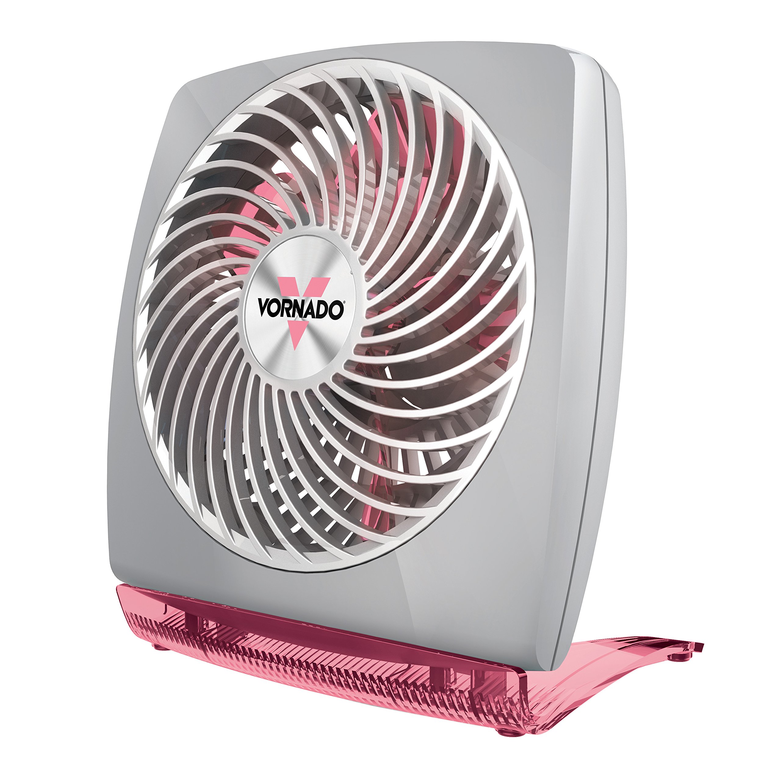 Vornado FIT Personal Air Circulator Fan - Compact Foldable Design with Adjustable Airflow, Quiet Operation - Ideal for Travel, Office Desk, Bedroom & Small Spaces (Pink)