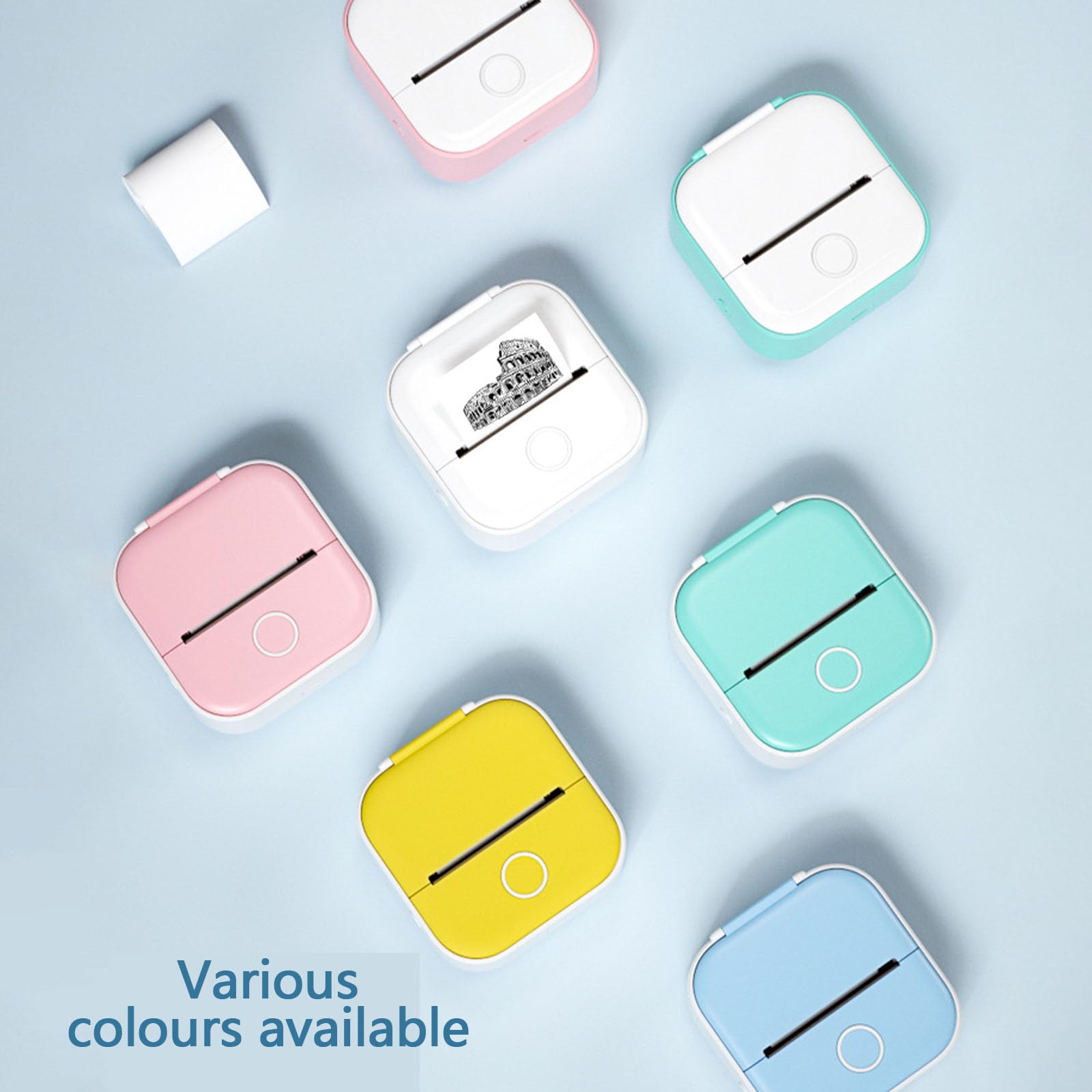 Print Pod Mini Pocket Printer - Wireless Bluetooth Thermal Sticker Printer, Fast Portable Inkless Printing for Notes, Photos & Labels | Perfect for School, Office & Travel (Green)