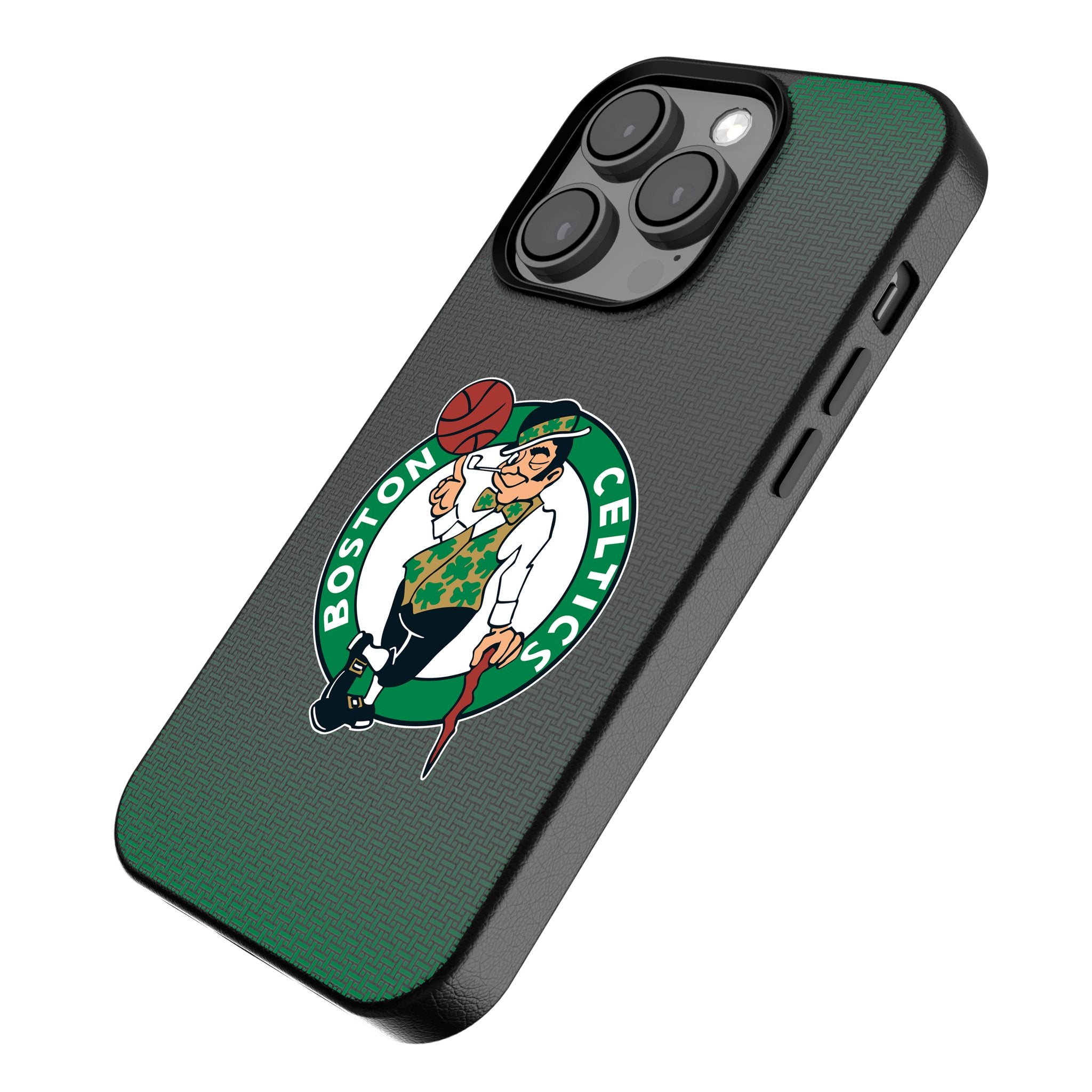 Boston Celtics MagSafe Compatible iPhone Case - Premium Linen Cover for Apple iPhone 12/13/14/15 Pro Max - Perfect for Celtics Fans & Game Day Support