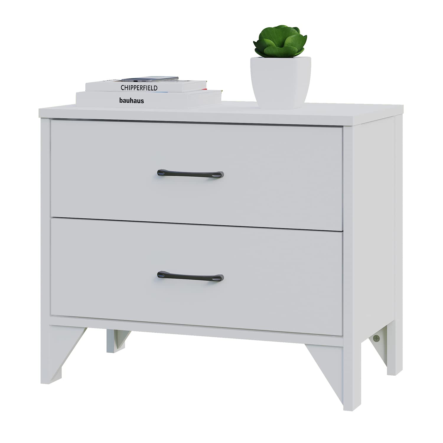 2/3/4 Drawer Wooden Dresser - White 2-Drawer Storage Cabinet for Bedroom Organization | Perfect for Clothes, Toys & Home Decor Storage