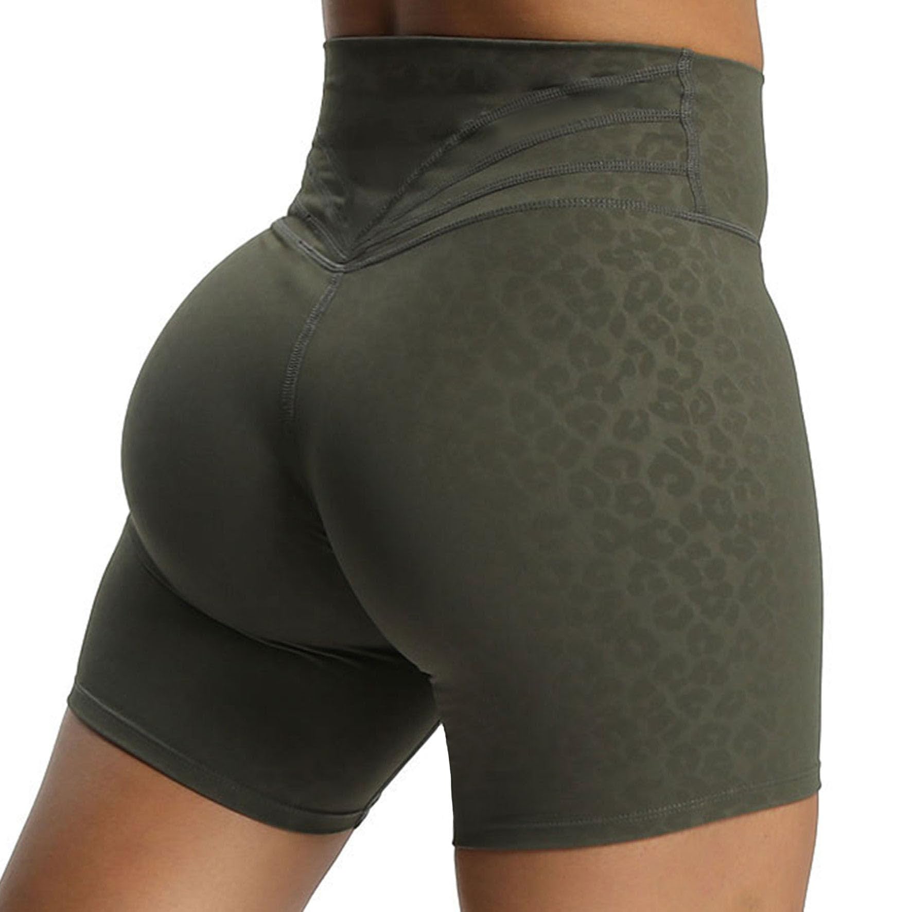 Aoxjox Women's High Waisted Workout Shorts - 6