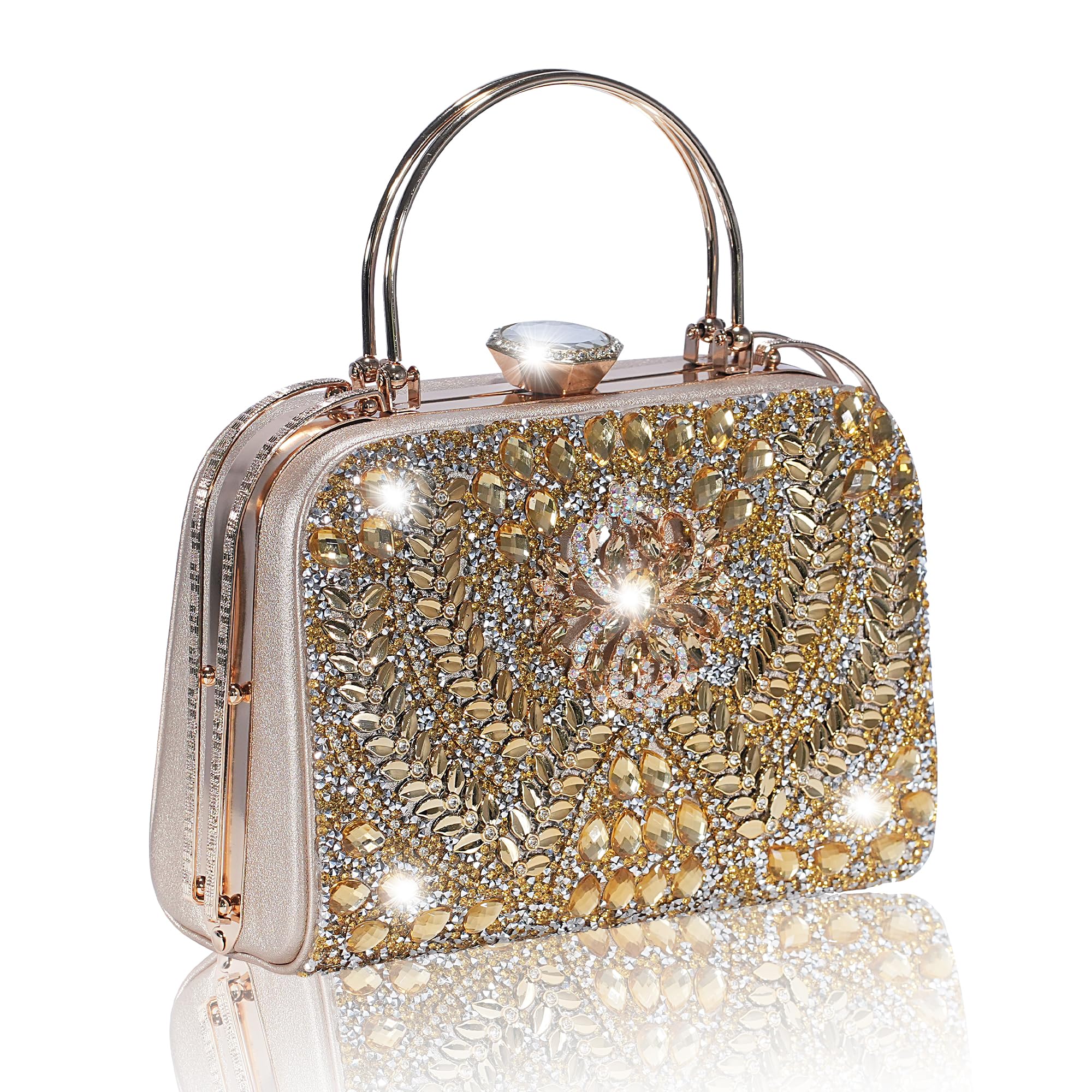Sparkly Rhinestone Evening Clutch Purse for Women - Crystal Diamond Wedding Handbag, Formal Party Clutch Bag | Perfect for Prom, Gala, Cocktail Parties & Special Occasions