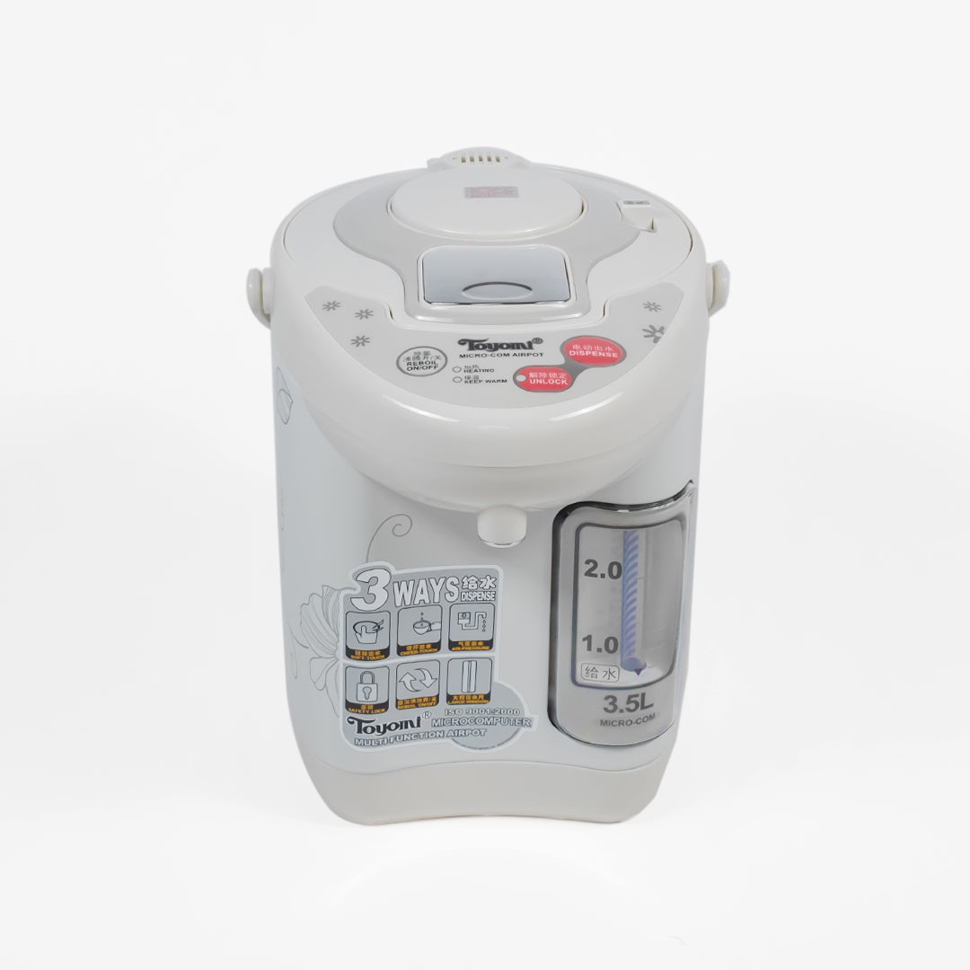 TOYOMI 3.5L Electric Air Pot EPA 357 - Fast Boiling Water Kettle with Auto Shut-Off & Keep Warm Function for Home, Office, and Travel Use