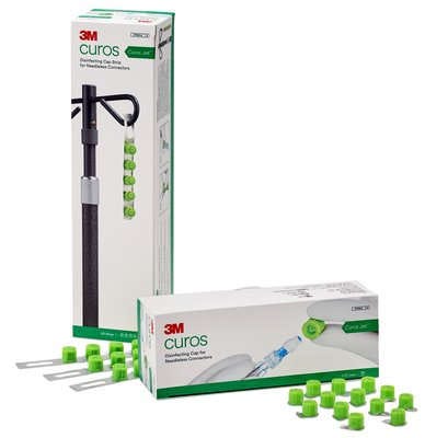 3M Curos Jet Disinfecting Caps - 250 Count Box | Needle-Free IV Port Protectors | Hospital, Clinic & Home Healthcare Use
