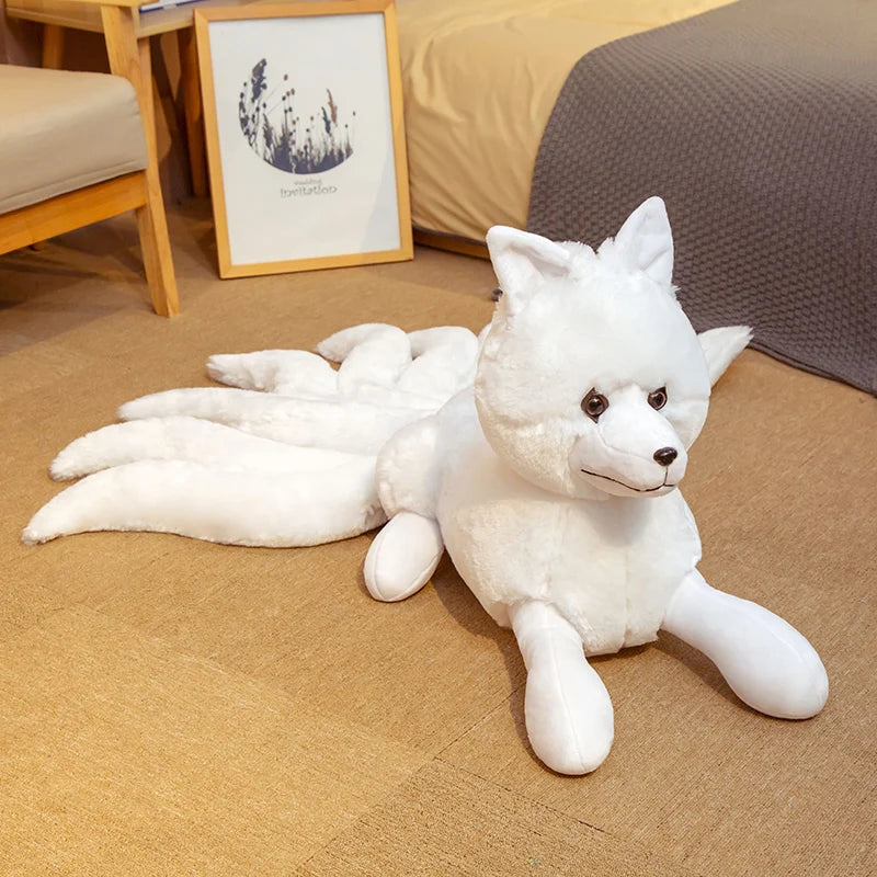 55cm Soft Cute Nine-Tailed Fox Plush Toy - Kawaii Stuffed Animal Doll for Kids, Birthday Gift, Home Decor (Perfect for Cuddling, Room Decoration & Anime Lovers)