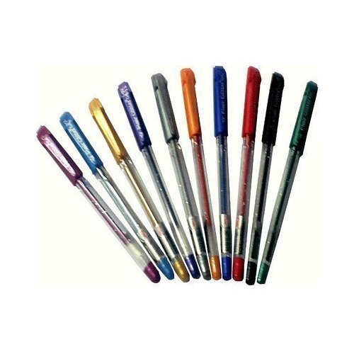 Flair Xtra Sparkle Glitter Gel Pens - 10 Vibrant Colors, Pack of 8 (80 Pens Total) - Perfect for Scrapbooking, Journaling & DIY Crafts