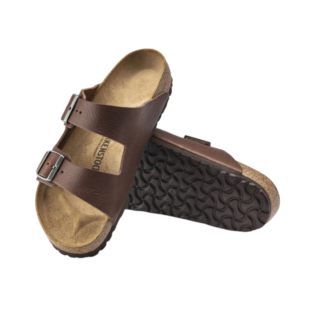 Vintage Leather Arizona Men's Sandals - Comfortable Wood Roast Design for Casual Wear & Outdoor Adventures