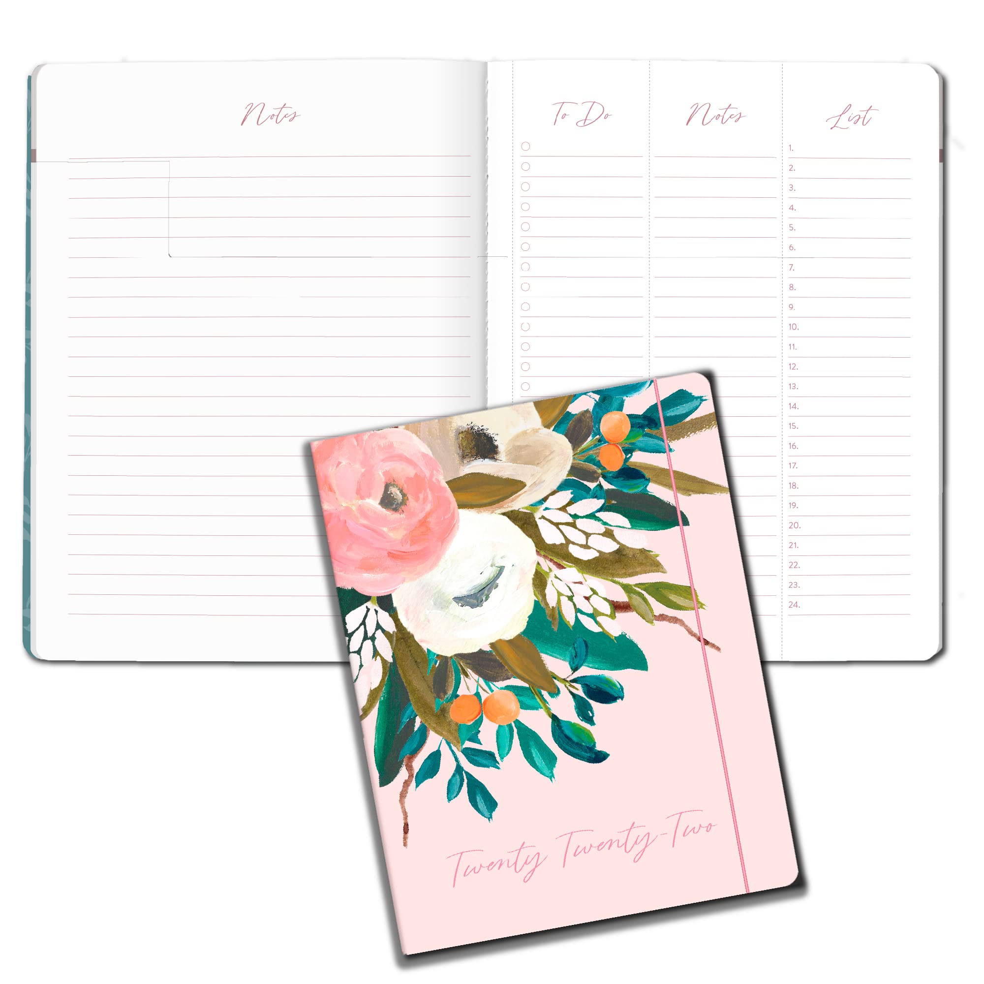 2022 Monthly Planner with Pocket & To-Do List - Bella Flora Design | Academic, Work & Personal Organization Planner for Students & Professionals