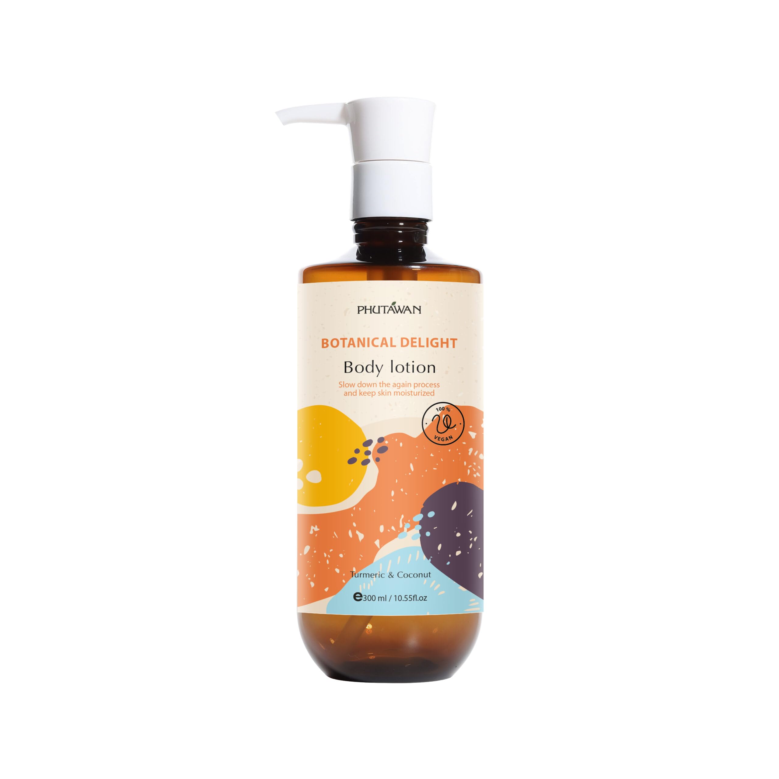 PHUTAWAN Turmeric & Coconut Body Lotion for Dry Skin - 10.55 Fl Oz (Pack of 3) | Natural Moisturizer with Antioxidants | Perfect for Daily Hydration & After-Sun Care